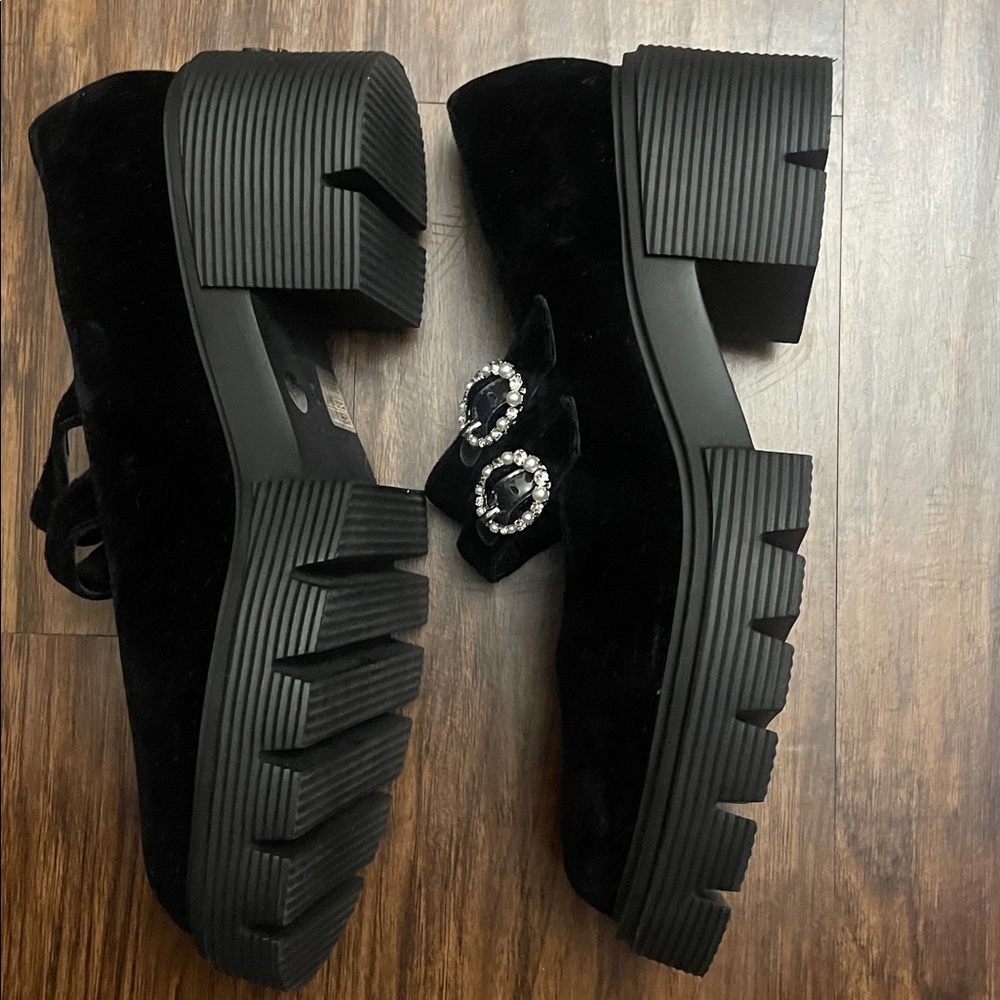 STUART WEITZMAN soho leighton platform mary jane in black 10.5 - Picture 6 of 16